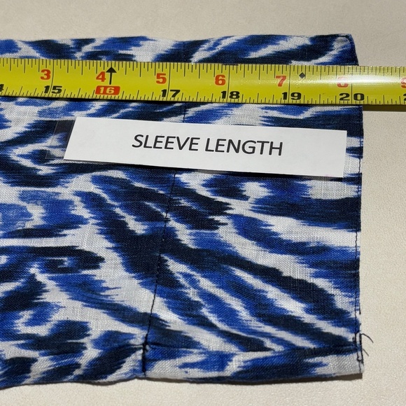 Chico's Long Sleeve Button Down Linen Tunic Shirt Sz 2 = L Breathable Coastal - Picture 6 of 7